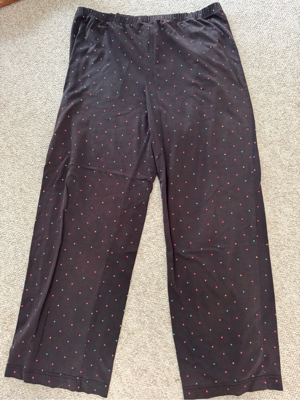 Black with Multicolor Polka Dots pajama pants